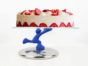 ALESSI Bimboveloce Cake Plate Stand Glass Tray by Mattia Di Rosa NIB RARE - Picture 1 of 3