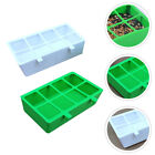 2 Pcs Eight Grid Food Box Bird Supply Containers for Feeder