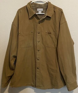 Carhartt Flannel Lined Chore Coat 2XL TALL Jacket Mens Snap S96BRN - Picture 1 of 11