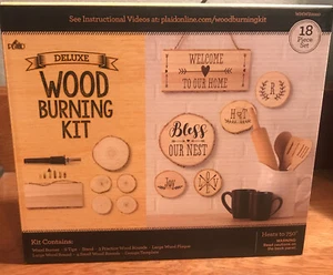 Plaid Deluxe Wood Burning Kit 18 Pieces Ages 14+ Brand New Sealed - Picture 1 of 3