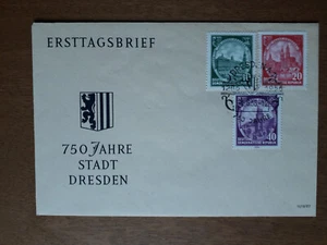 DDR 1956, FDC "750 Jahre Dresden" Mi. 524-26 mit Sonderstempel - Bild 1 von 2