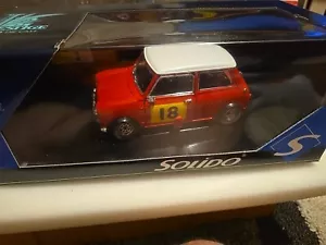 SOLIDO Prestige 1:18 Mini Cooper S Die-cast Red #18 Rallye Sport RARE New In Box - Picture 1 of 8