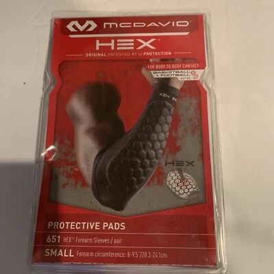 McDavid Basketball Rated Hex Protective Pad Leg Sleeves DM9 Black Size small New - Image 1 of 4
