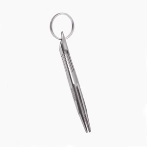 Mini Lightweight Titanium Alloy Keychain Tweezers Pry Bar Portable Outdoor EDC - Picture 1 of 6