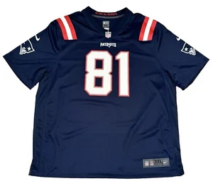 Camiseta Nike On Field New England Patriots Randy Moss 81 Azul Talla 3XL - Imagen 1 de 4