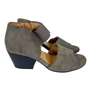 Natural Soul Women’s Gray Dylan Open Peep Toe Booties - 8 - Picture 1 of 8
