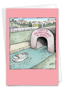 Funny Mother's Day Paper Card with 5 x 7 Inch Envelope (1 Card) Mom Mom Tunnel - Picture 1 of 6