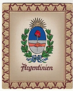 DRAPEAU FLAG FLAGGE EMBLÈME EMBLEM WAPPEN ARGENTINE ARGENTINA 2 IMAGE CARD - Picture 1 of 2