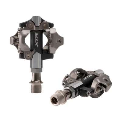 Pedales de bicicleta MTB Shimano XTR PD-M9100 con tacos SM-SH51 para XC y CX - Imagen 1 de 4