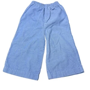 Royal Heir Corduroy Culottes Wide Leg Elastic Waist Blue Pants 12 Months Vintage - Picture 1 of 3