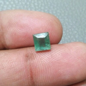 100% Natural Terrific Zambian Emerald Faceted Square 1.90 Crt Loose Gemstone - Picture 1 of 6