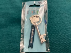 BNIP New Dad’s Bottle Opener Keyring - Silver Metal & Silicone - Picture 1 of 3