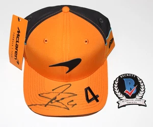 LANDO NORRIS SIGNIERTE OFFIZIELLE MÜTZE VON MCLAREN RACING FORMEL 1 TEAM #4 BECKETT COA LN - Bild 1 von 5