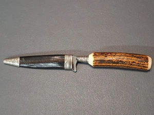 Trachtenmesser mit Hirschhorngriff Eichenlaub Solingen Hirschfänger - Bild 1 von 7