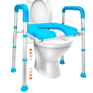 Raised Toilet Seat with Handles, Toilet Seat Risers for Seniors, 300Lbs Stand... - Picture 1 of 7