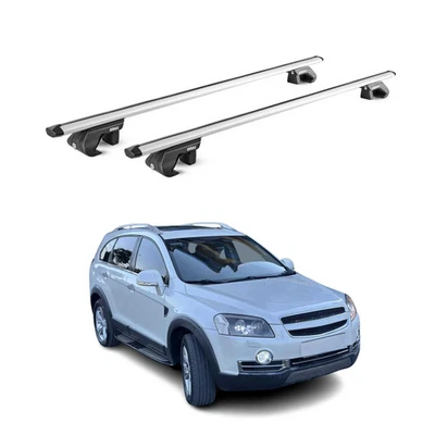 Fits Chevrolet Captiva Sport 2012-2015 Roof Rack Cross Bars Silver Carrier 2 Pcs - Imagem 1 de 4