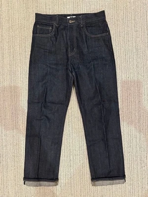 Uniqlo U Selvedge Denim Jeans Straight Fit Indigo W29 97cm Used - Image 1 of 4