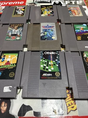 Lote de 9 juegos para Nintendo NES Skate or Die California Games Lucha Golf TopGun Foto 1 de 4