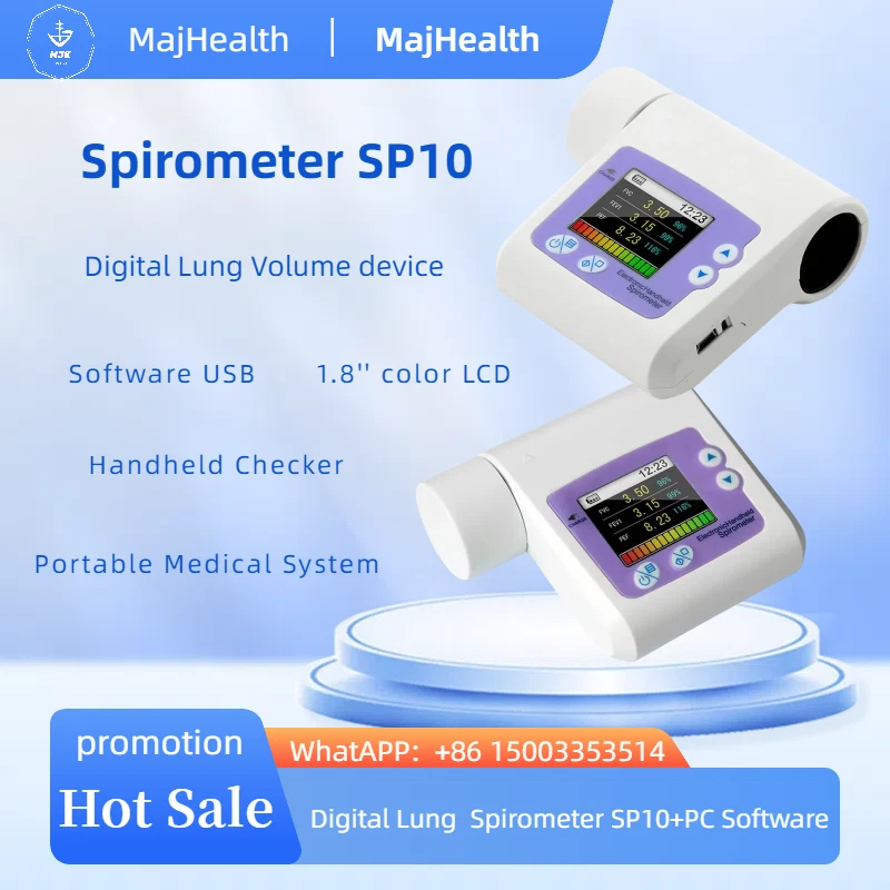 CONTEC SP10 Digital Spirometer Lung Breathing Diagnostic Spirometry Volumetric