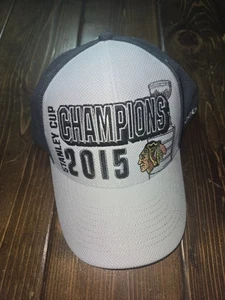 Reebok Center Ice Chicago Blackhawks Hat 2015 Champions Locker Room Cap One Size - Picture 1 of 5