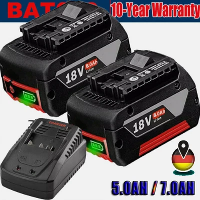 FÜR BOSCH 2X Batería Original 5Ah para Bosch 18V Professional GBA GSR GSB BAT618 BAT609 BAT620