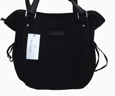 Cartera sobre el hombro VERA BRADLEY Glenna - Microfibra negra clásica - Nueva con etiquetas Foto 1 de 4