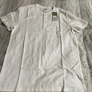 Goodfellow & Co. WHITE M men's standard fit short sleeve 3 button polo shirt - Picture 1 of 6