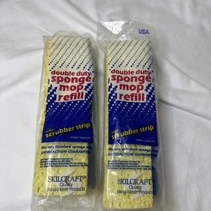 NEU SKILCRAFT Doppelte Aufgabe Schwamm Mopp Nachfüllung mit Schrubbstreifen. Lot 2 - Bild 1 von 6
