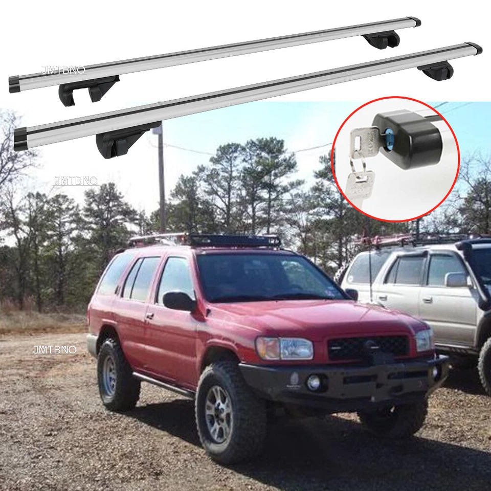 53" Aluminum Car Top Roof Rack Cross Bars Carrier W/Lock For Nissan Pathfinder - Image 1 of 4
