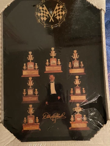 Dale Earnhardt 7 Time Winston Cup Champion Clock Plaque New Sealed Cover