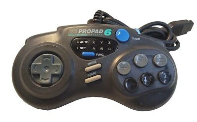 Sega Genesis  SG Propad 6 Interact  6 Button Controller Black SV-439 - Image 1 of 3