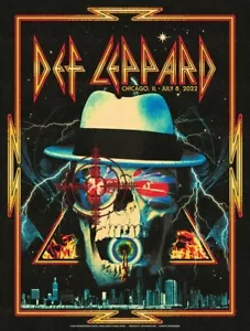 Def Leppard 2022 Chicago Concert Poster 11 X Concert Poster 11 X 17 Framed - Picture 1 of 2