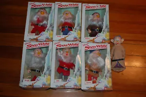 Vintage Disney Snow White & The Seven Dwarfs Figures Set of 7-Bikin Toys - Picture 1 of 9