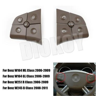 Brown Steering Wheel Switch Button For 2006-2009 Mercedes Benz W164 ML GL CLass - Image 1 of 4