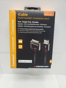 MONSTER iCABLE conector dock de alta velocidad para ipod, iPhone o iPad-,8m/2,62ft - Imagen 1 de 3