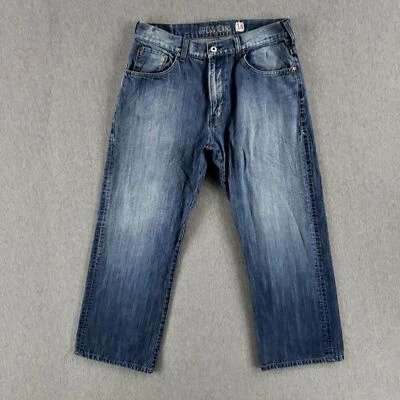 Vintage Guess Jeans 34x28 Shortened Retro Faded Wash Broken In Straight Leg - Image 1 of 4