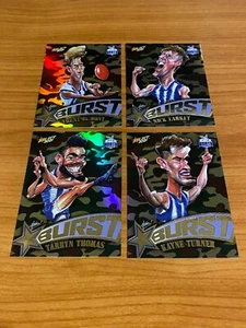 2021 AFL Select Footy Stars Camo Starburst NORTH MELBOURNE TEAM SET 4 cards - Picture 1 of 1