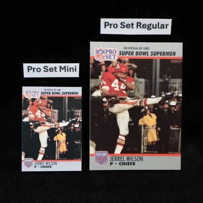1990 Jerrel Wilson Chiefs "Super Bowl Supermen" Pro Set Mini #119 .. See Descrip - Image 1 of 2