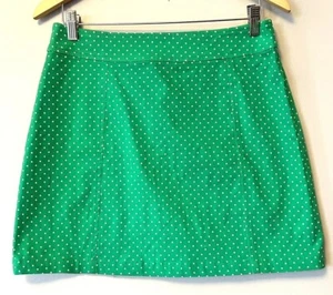 Princess Highway Women’s Green Polka Dot Mini Skirt Size 12 Cotton Blend Casual - Picture 1 of 5