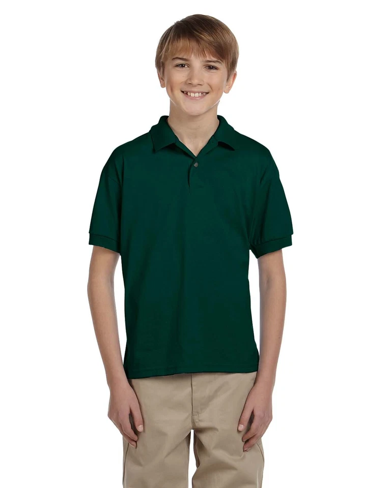Gildan Youth Polo Shirt Short Sleeve DryBlend 50/50 Sport G880B - Image 1 of 1