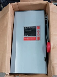 Cutler-Hammer Safety Switch, 60A 600V 3 Phase, DH362FRK, Type 3R Rainproof - New - Picture 1 of 4