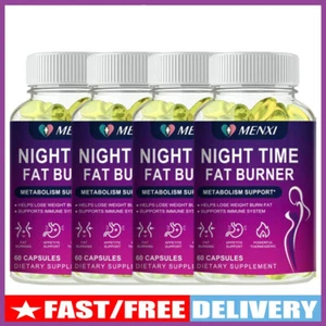 60PC Night Time Fat Burner Supplement Weight Loss Appetite Suppressant Detox MX - Picture 1 of 13