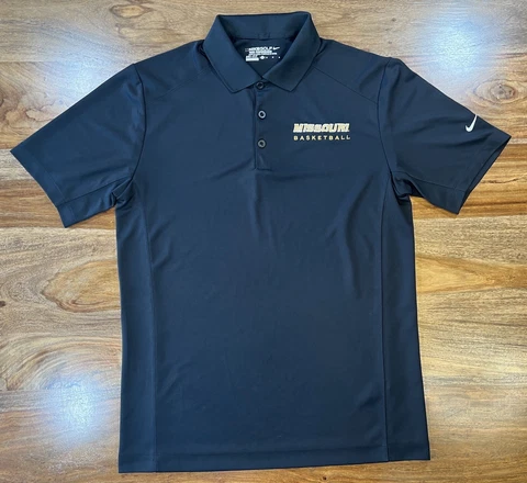 Nike Golf Mens Medium Missouri Tiger Basketball Black Short Sleeve Polo Shirt Cover