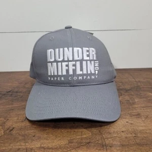 The Office Dunder Mifflin Hat Men's Cap Strap Back Gray TV Show One Size Paper - Picture 1 of 7