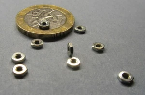 Machine Screw Hex Nut, Zinc Plated Steel, RH, 1-72 Threads, 400 Pcs - Picture 1 of 12