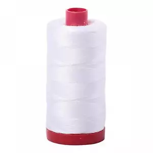 Aurifil 12wt Mako Cotton Thread | White (#2024) | 356 yds - Picture 1 of 1