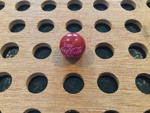Vintage | "Coca-Cola" | Pink Print on Red Marble - Picture 1 of 4