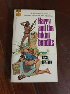 Harry and the Bikini Bandits by Basil Heatter Robert McGinnis GGA Cover USA 1st - Picture 1 of 9