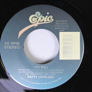 Country 45 Patty Loveless - You Will / You Don'T Know How Lucky You Are On Epic - Picture 1 of 2