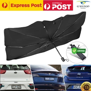 Car Windshield Sunshade Umbrella Front Window Visor Sun Shade Cover Black-Large - Picture 1 of 7